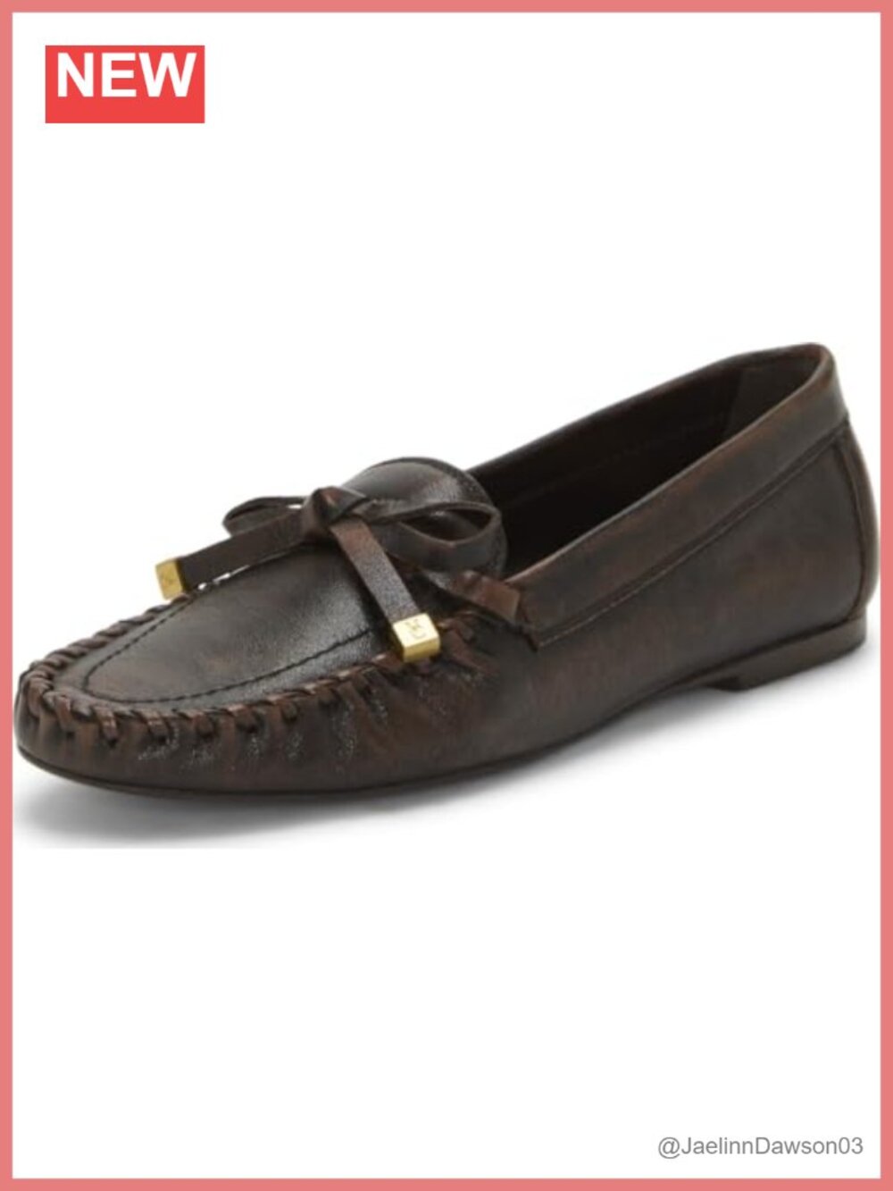 Vince Camuto Katena Leather Loafers Almond Toe Slip-On Flats Dress Shoes